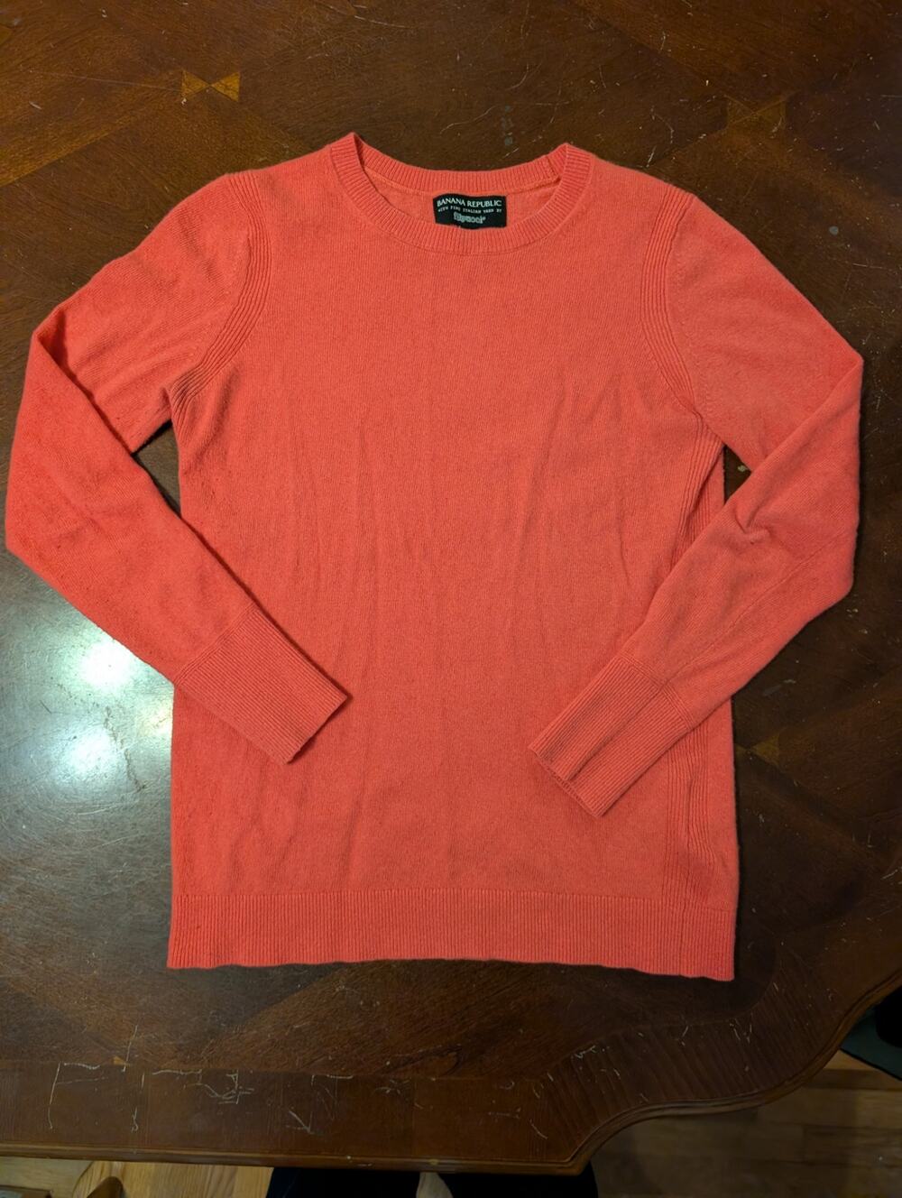 Banana Republic Filpucci Italian Coral Merino Wool Cashmere Sweater Womens XS